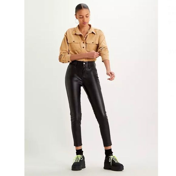 Levi's Pants - Levi's® PREMIUM 720 HIGH RISE FAUX LEATHER ANKLE WOMEN'S JEANS Sz 29